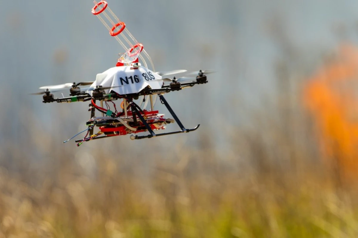 A fourth prototype of fire-starting drone has been put to the test at Homestead National Monument of America