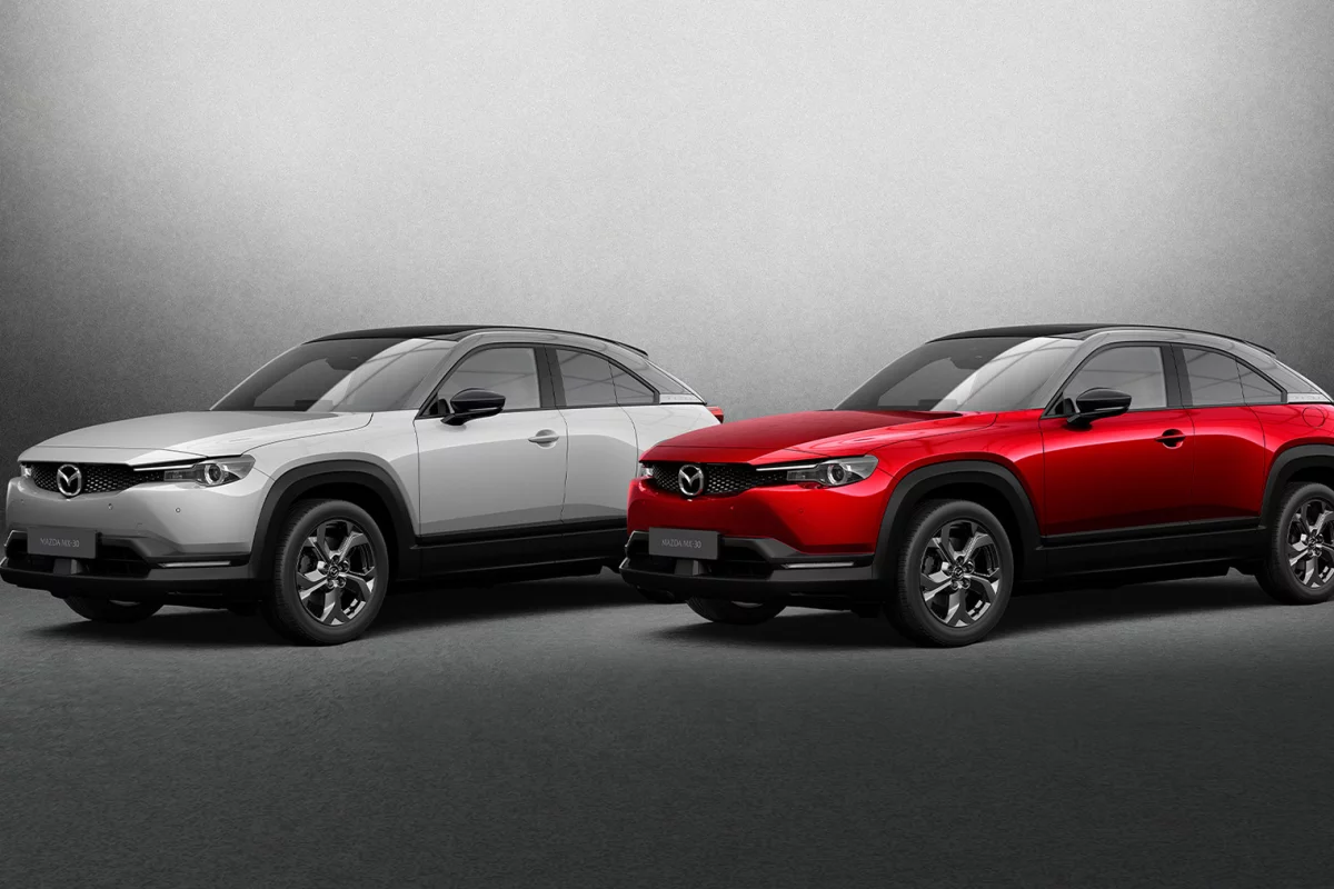 The MX-30 is a compact two-and-a-half-door crossover-styled vehicle aimed for the California market