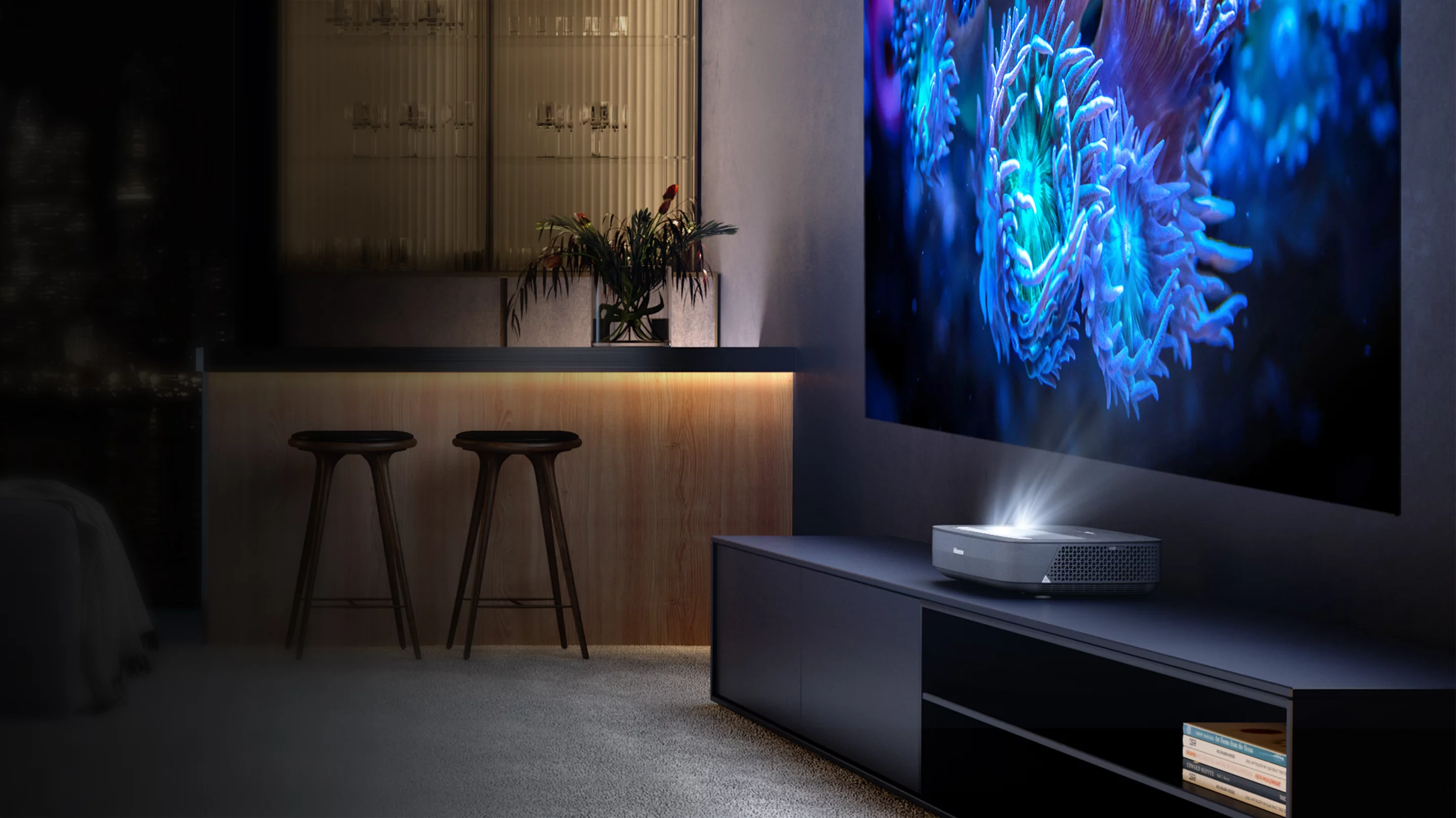 The PX2-Pro and PL1 (shown) projectors each come with a built-in Dolby sound system