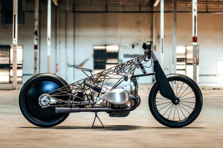 Like a skeletal ghost bike, Revival's Birdcage is built around a mystery motor that heralds a new long-stroke BMW engine platform