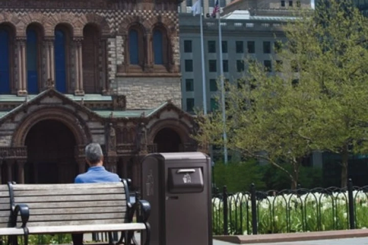 BigBelly solar trash compactor