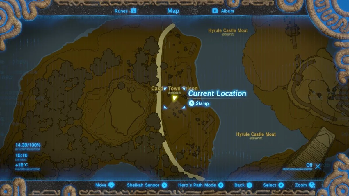 Tingle's shirt map reference.