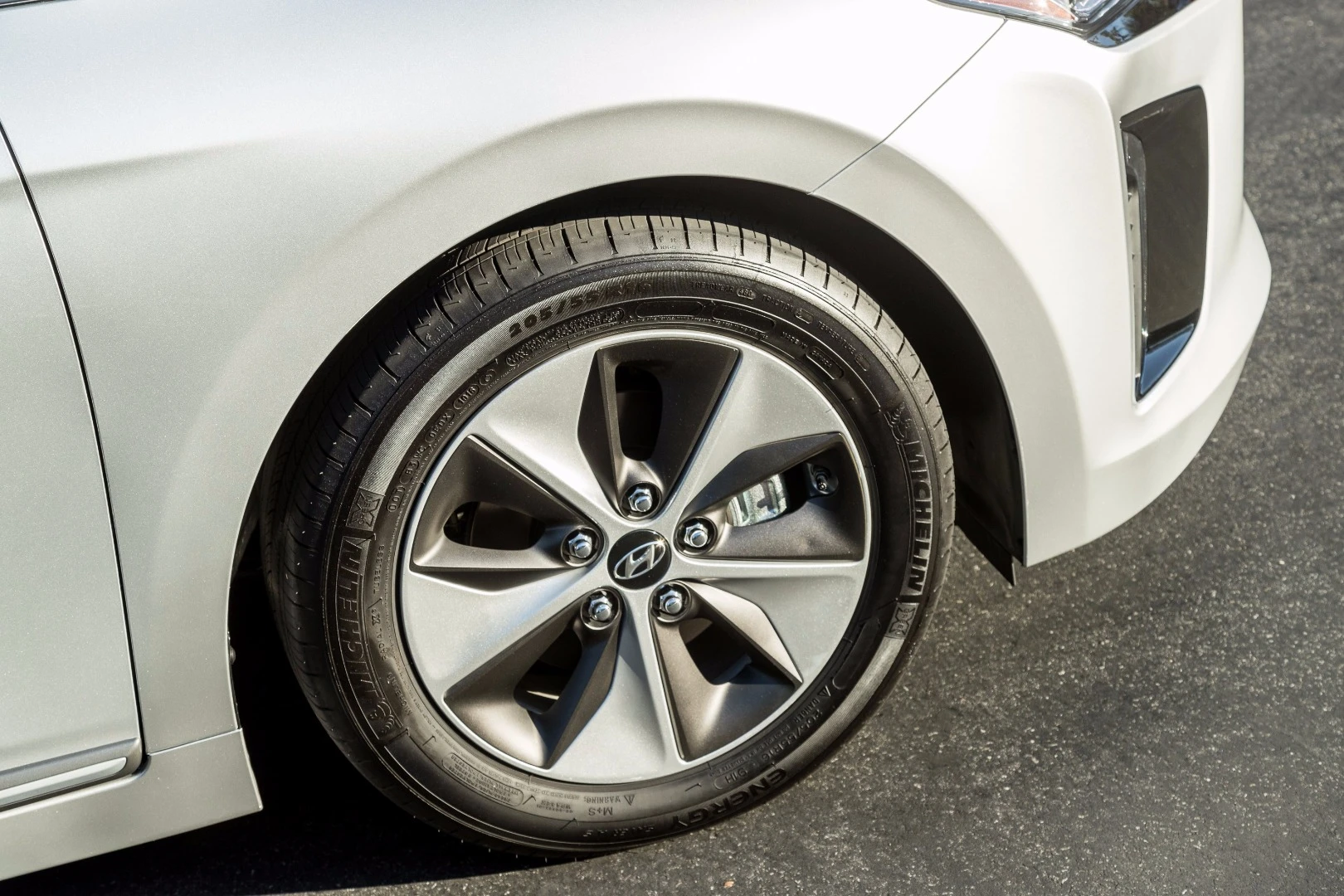 Hyundai's IONIQ wheel design contributes to aerodynamics