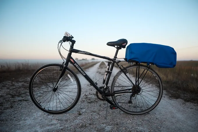 Mounted like a rear rack, the CycleWing stays folded down and covered when not in use