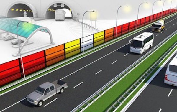 Solar technology developed by Michael Debije at the Eindhoven University of Technology is being tested in noise barriers along the A2 highway in the Netherlands