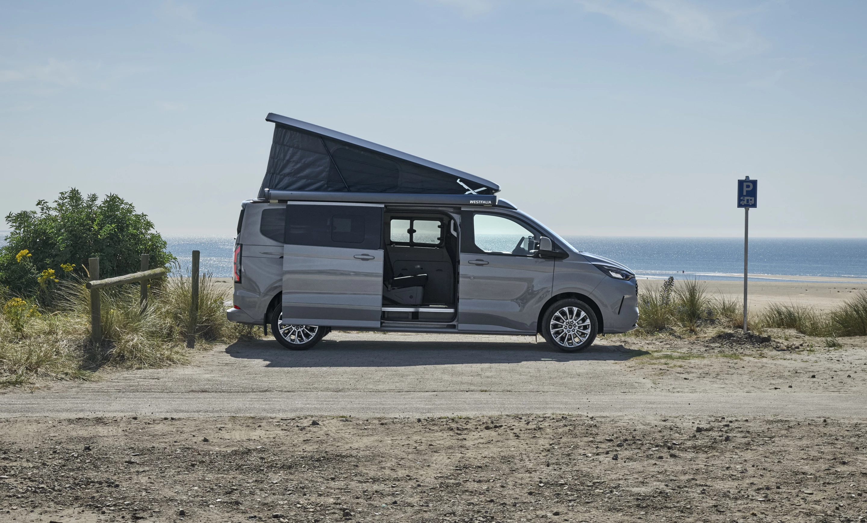 Ford plans a long-wheelbase model with bathroom, but for now the Nugget LWB offers a larger kitchen and storage cabinetry