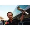 Team boss Christian Horner with the prestigious Constructors trophy 2011