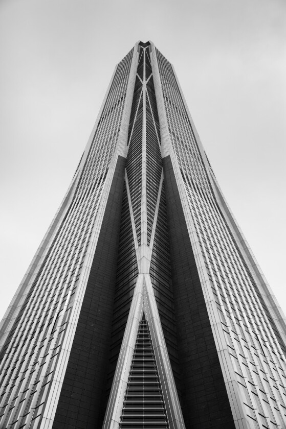 The Ping An Finance Centre's sculpted facade is designed to reduce wind loads