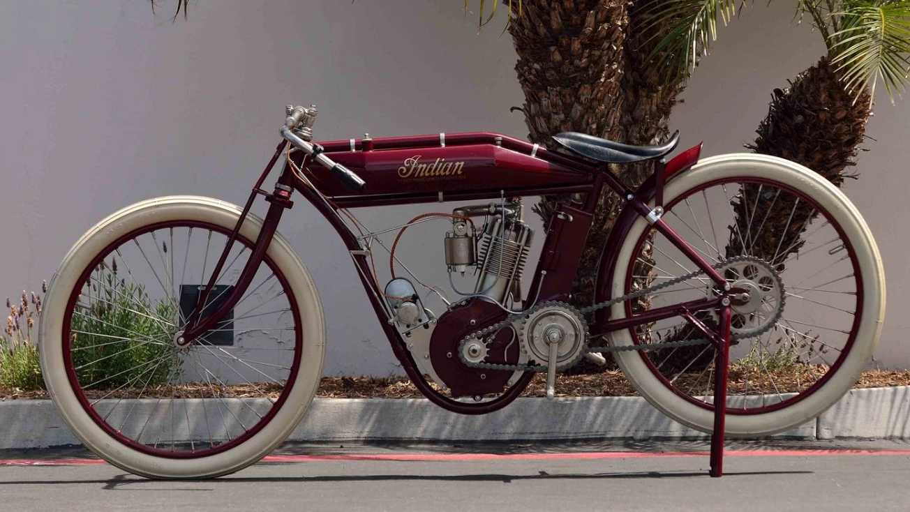 From the Venter Collection, this 1913 Indian Board Track Racer was restored by Jim Prosper, whose restorations are some of the most accurate. The bike uses an original 1913 Indian frame and engine and the bike has been museum displayed. It fetched $55,000.