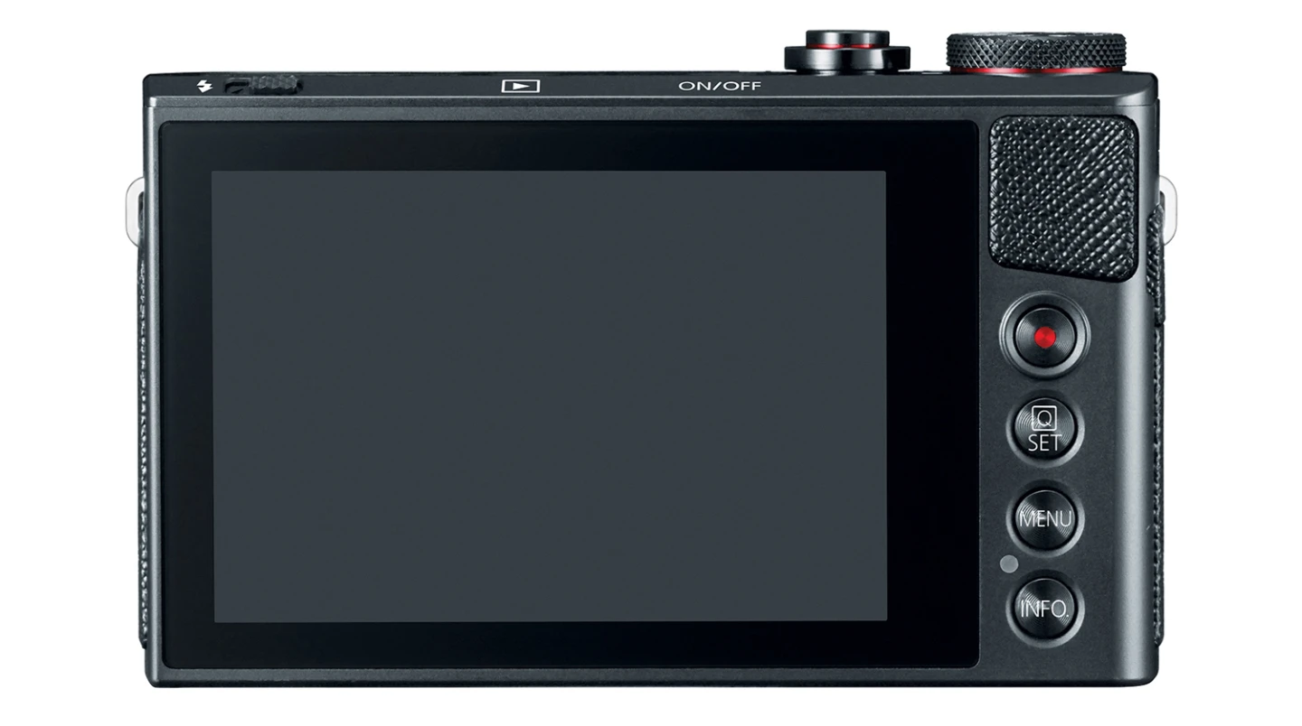 On the rear of the Canon PowerShot G9 X is a 3-inch LCD touchscreen with 1.04 million dots