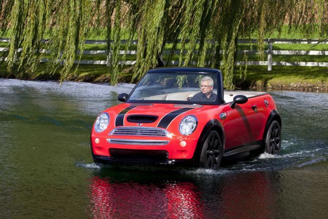 The MINI Convertible boat is a one-of-a-kind watercraft, based around a 2004 MINI automobile