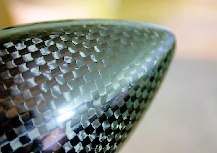 The carbon-fiber nose cone of the ducted fan blade (Photo: Martin Aircraft)