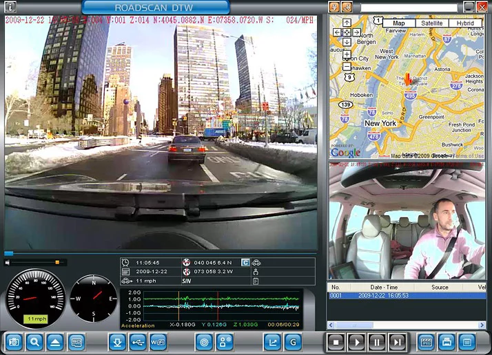 The Koilmat Roadscan DTW 1.0 Camera system features a dual lens that watches both you and the road