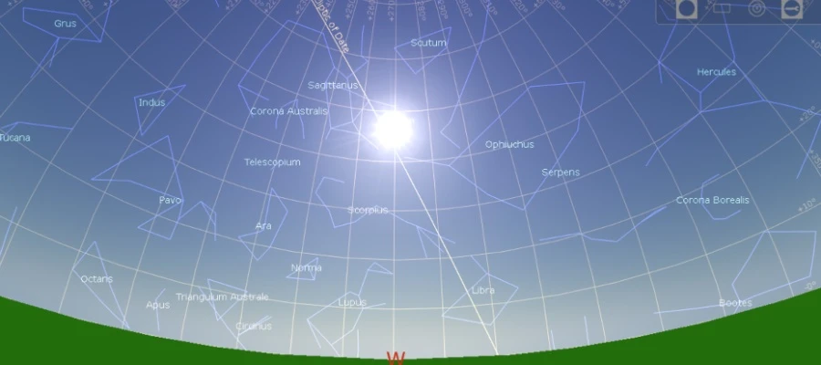 The researchers used the software Stellarium to recreate the sky as it would have looked over Göbekli Tepe in 10,950 BCE
