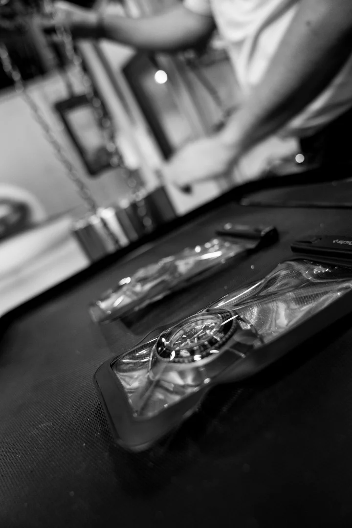 The Omega Seamaster Planet Ocean Ultra Deep Professional prepared for pressure tests