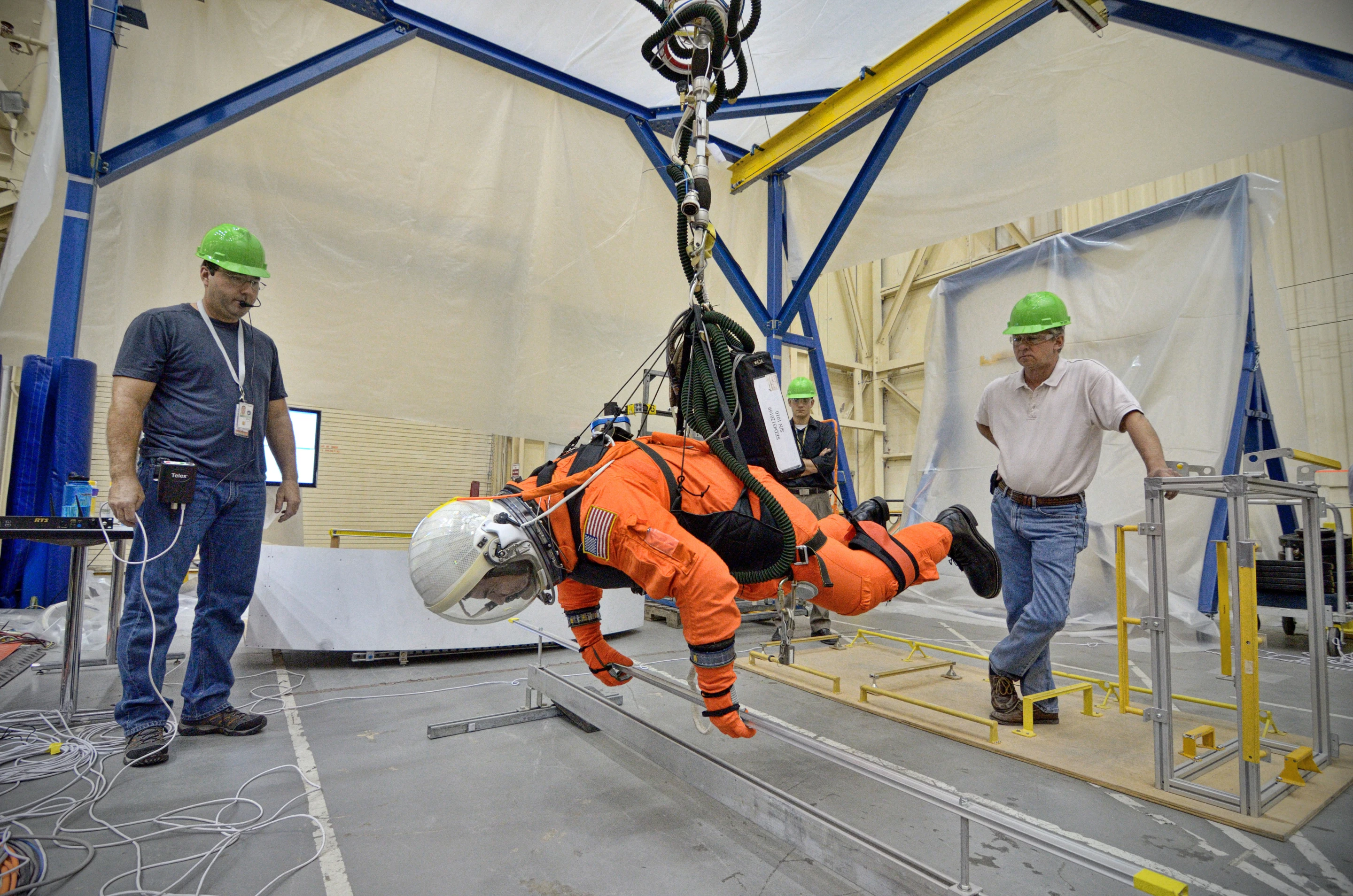 Harness testing helps to simulate freefall (Image: NASA)
