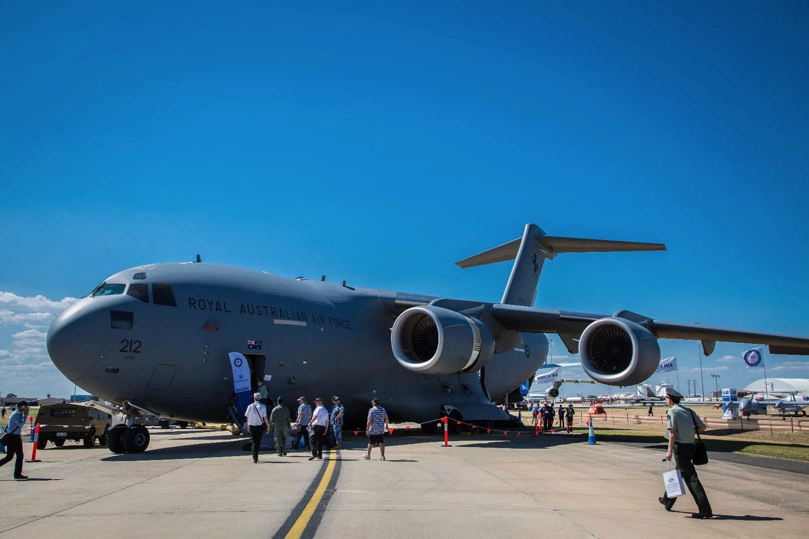 The massive C-17A Globemaster III