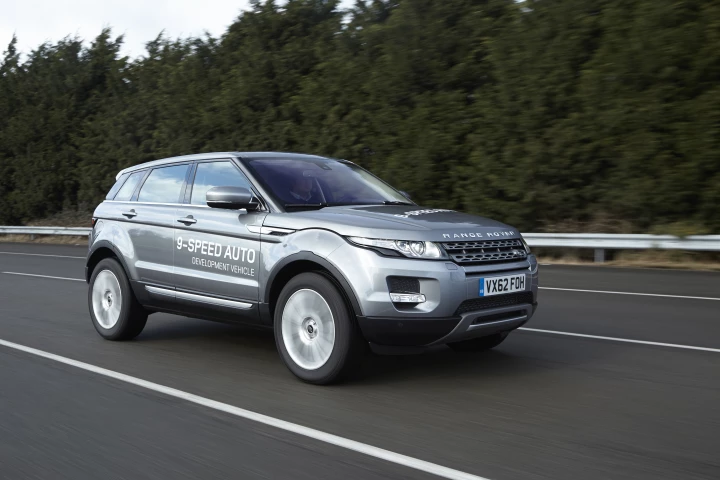 The Range Rover Evoque, with the world's first 9-speed gearbox