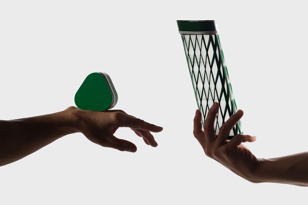 Clever plastic-free water bottle folds flat when you're done drinking