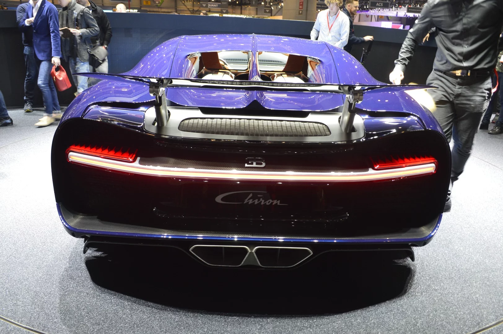 The Bugatti Chiron on display at the Geneva Auto Show