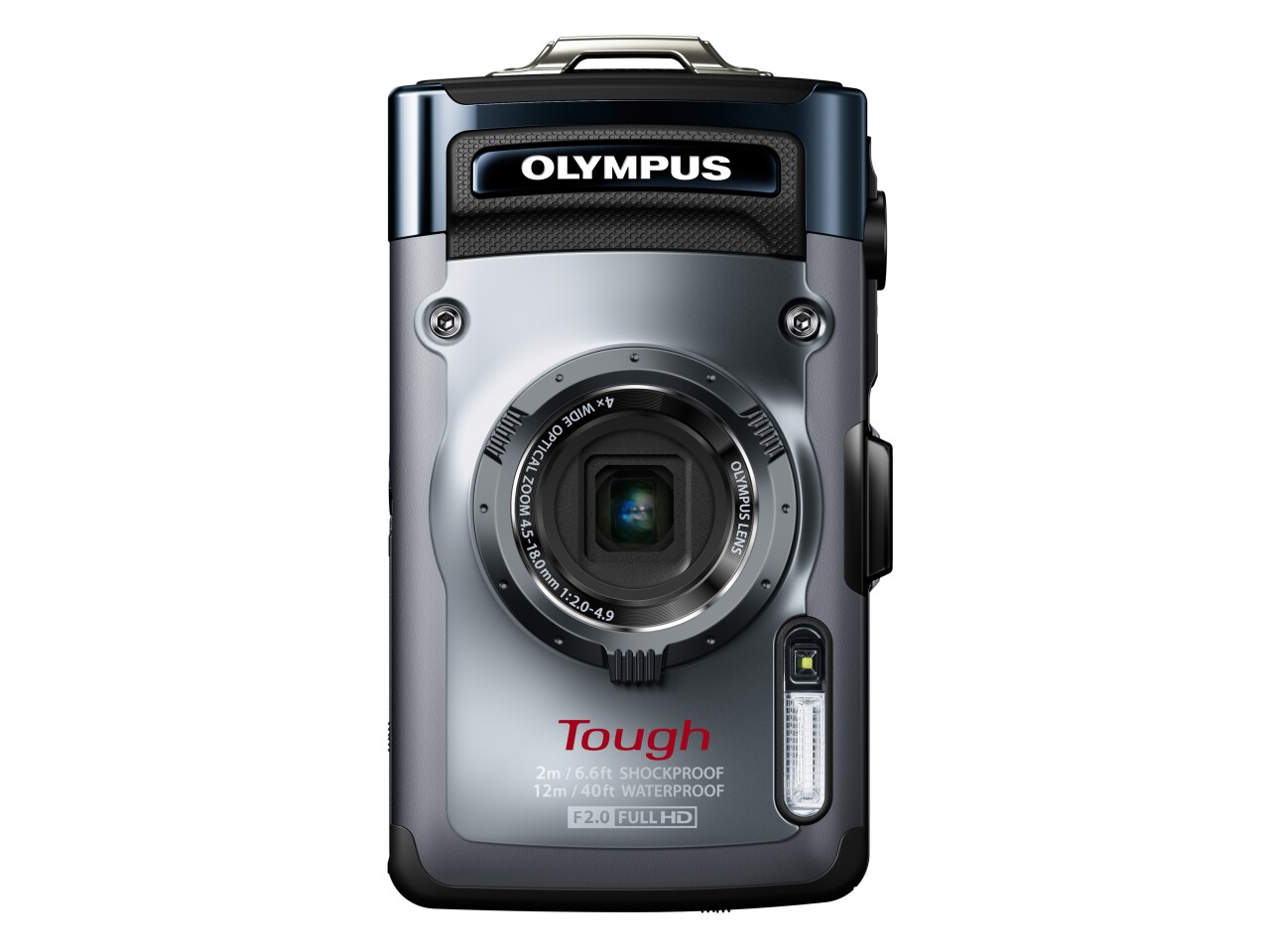 The new TG-1 iHS is waterproof to 40 feet, shockproof to 6.6 feet, will continue to operate in temperatures as low as 14°F and can withstand a crushing weight of up to 220 pounds