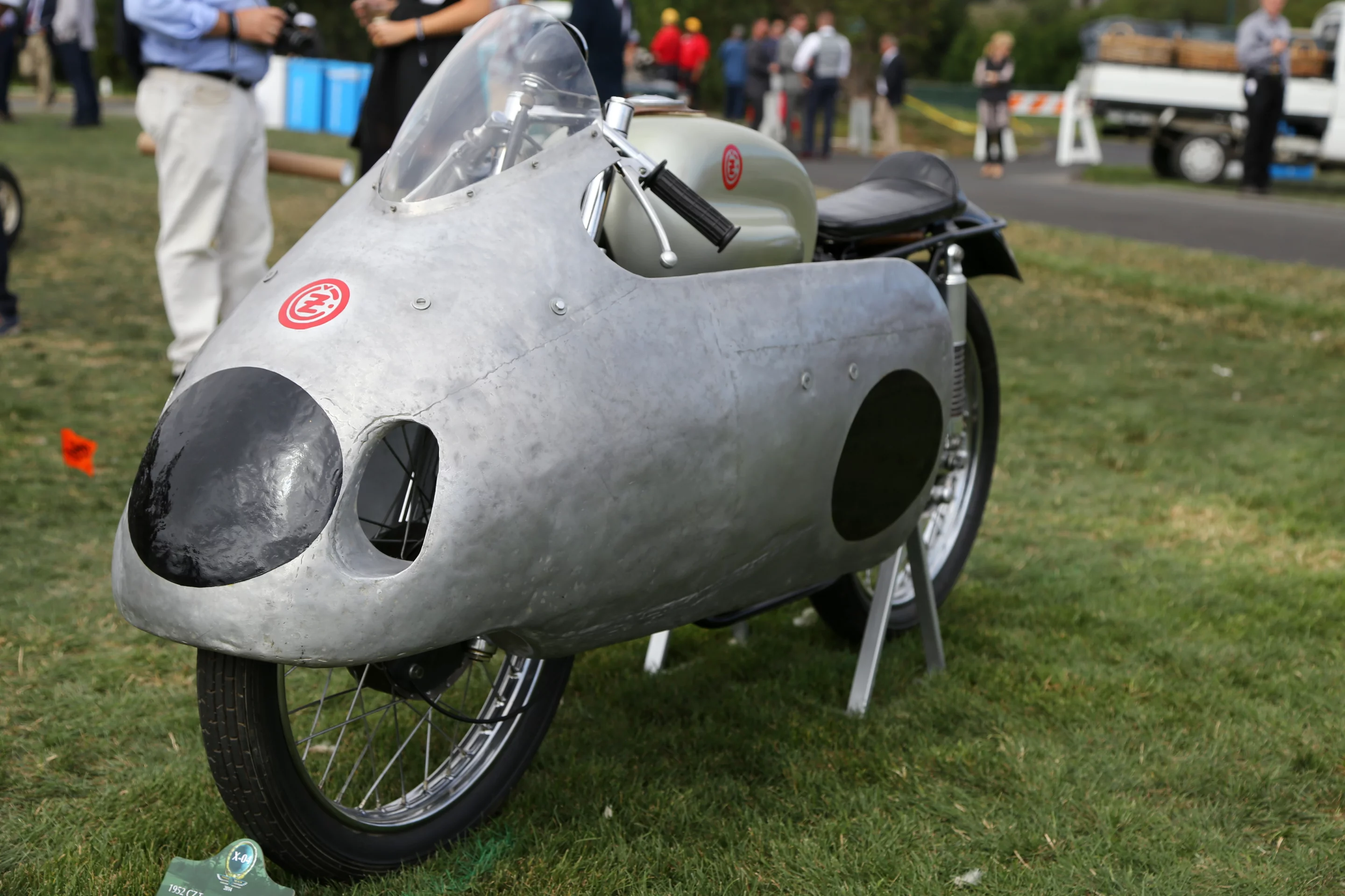 As far from a Ferrari as one can get, a rare 1952 CZ Type 852 DOHC 125cc motorcycle (Photo: Angus MacKenzie/Gizmag.com)