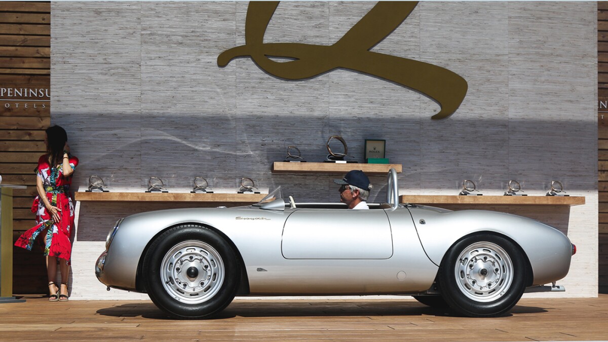 The winner of the Post-War Racing class was this 1955 Porsche 550 owned by Nicolas Clemence of California