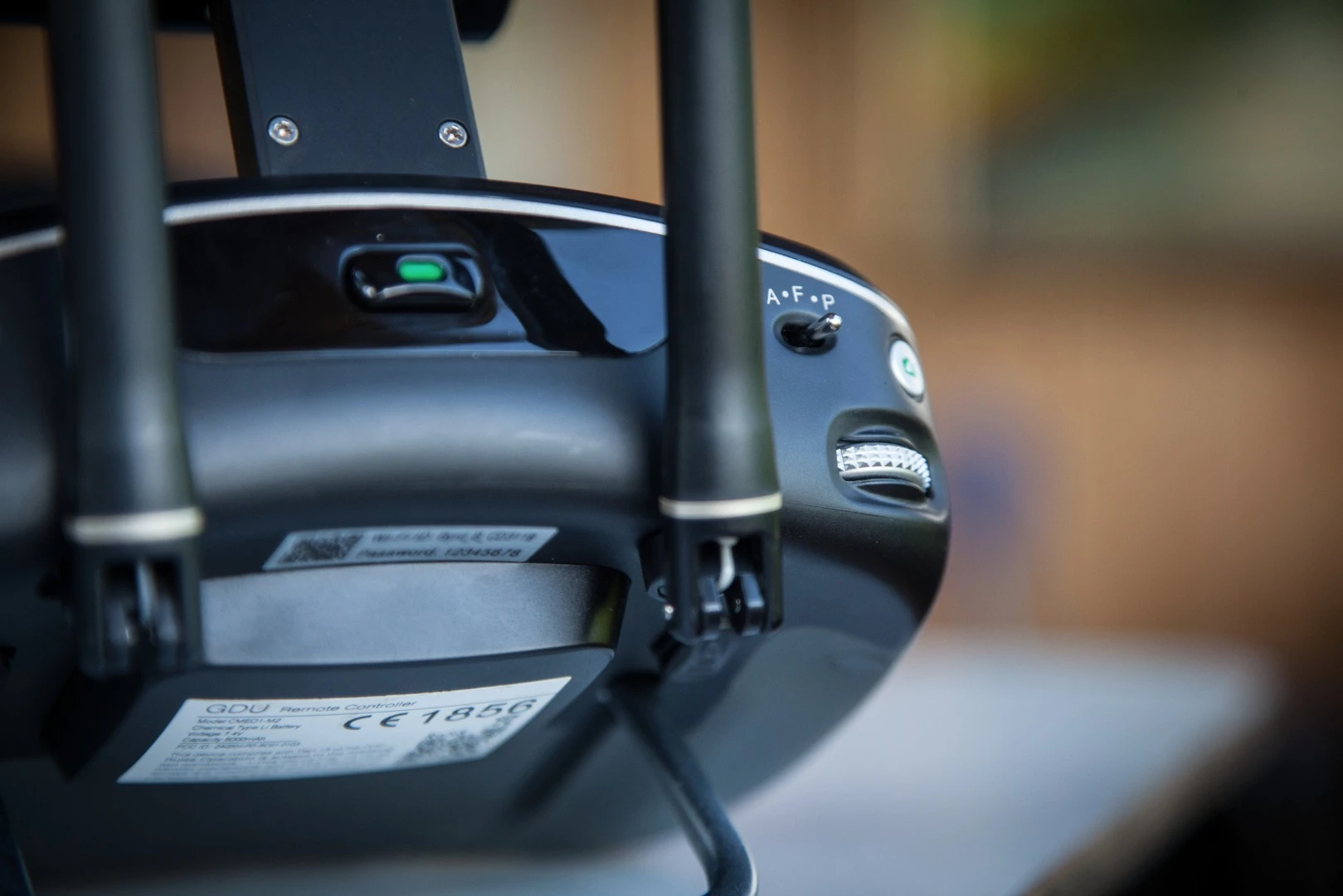 The controller also features auto take-off/land and auto-return home mode, and a set of gimbal controls on the front end