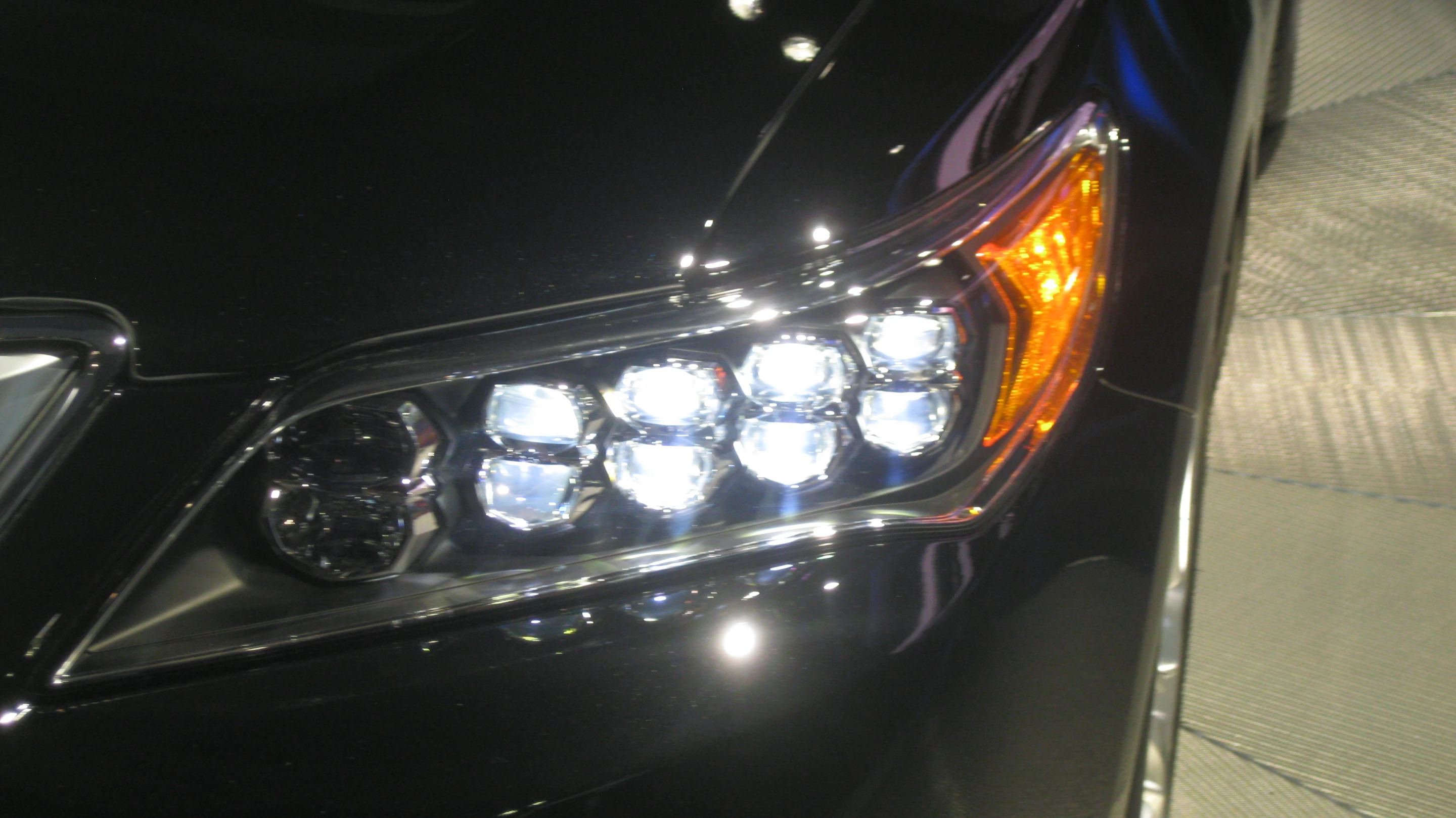The new headlights of the 2014 Acura RLX