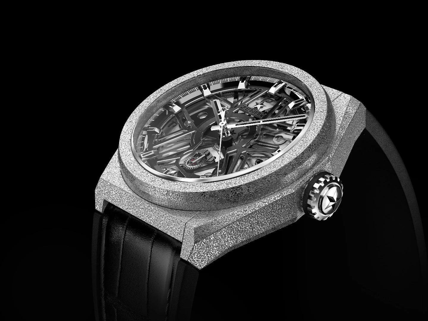 The Zenith Defy Lab case is a combination of aluminum foam and a polymer
