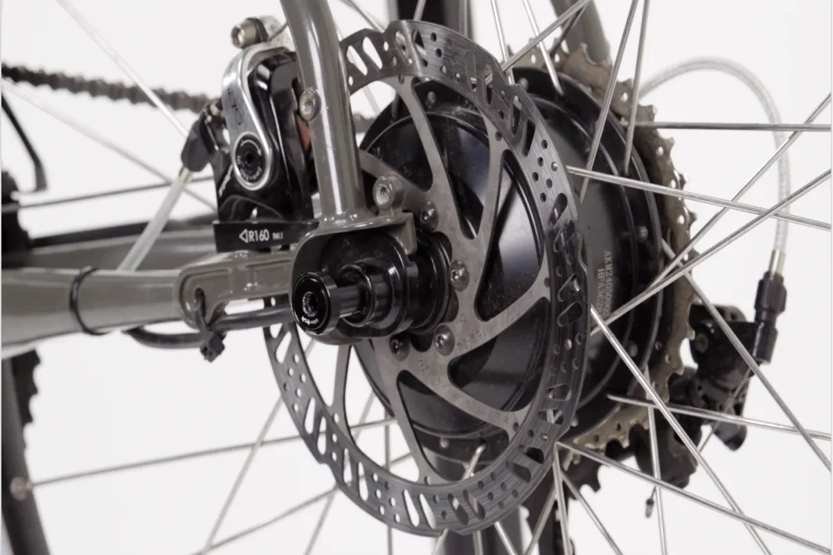 The optional rear-wheel-motor version of the system
