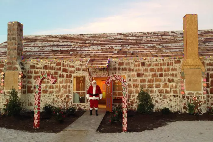 Located at the Traditions Golf Club in Bryan Texas, the larger-than-life gingerbread house officially holds the new Guinness World Record