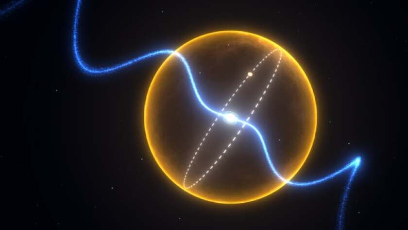 An artist's rendition of the pulsar-orbiting planet that may be one big diamond