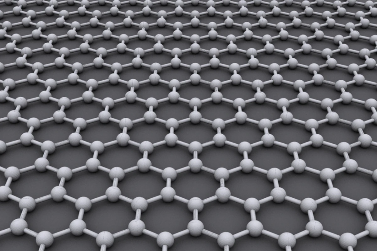 Graphene is a one-atom-thick gauze of carbon atoms resembling chicken wire (Image: AlexanderAlUS via Wikipedia)