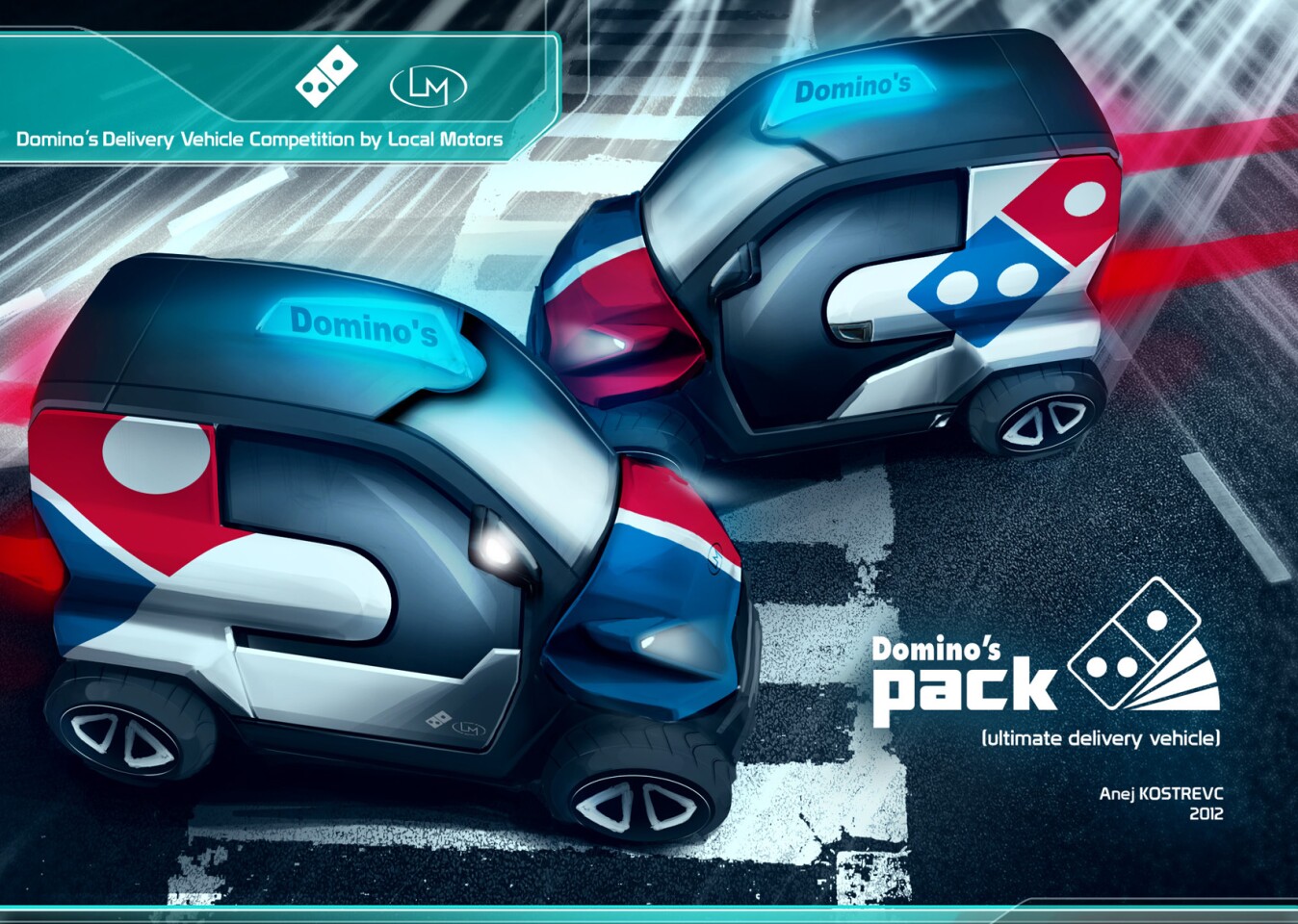 The Domino's Pack delivery vehicle concept