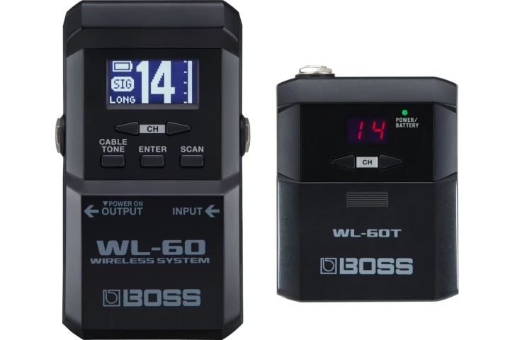 The low-latency WL-60 Wireless System offers guitarists up to 65 feet of (almost) cable-free playing