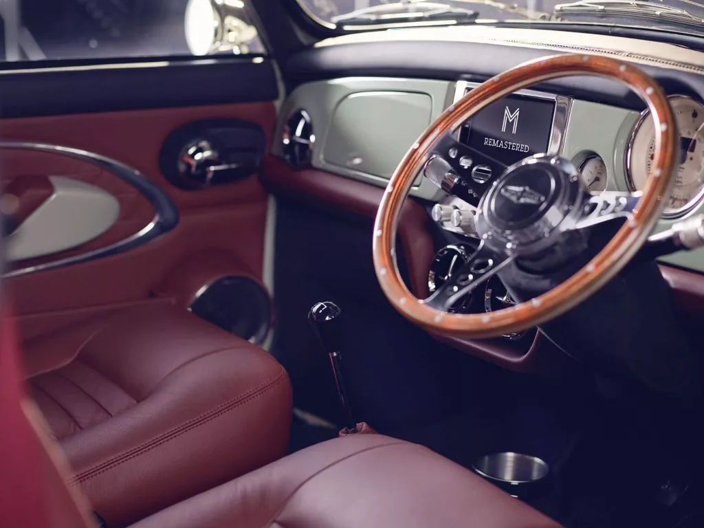 Power in the Mini Remastered by David Brown Automotive comes from a four-cylinder engine