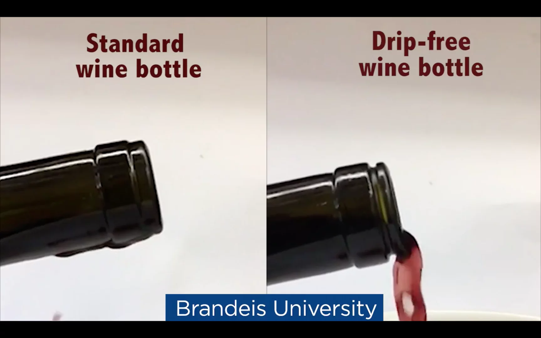 The scientist took a diamond-studded tool and carved a circular groove around the outside rim of the bottle to prevent drips