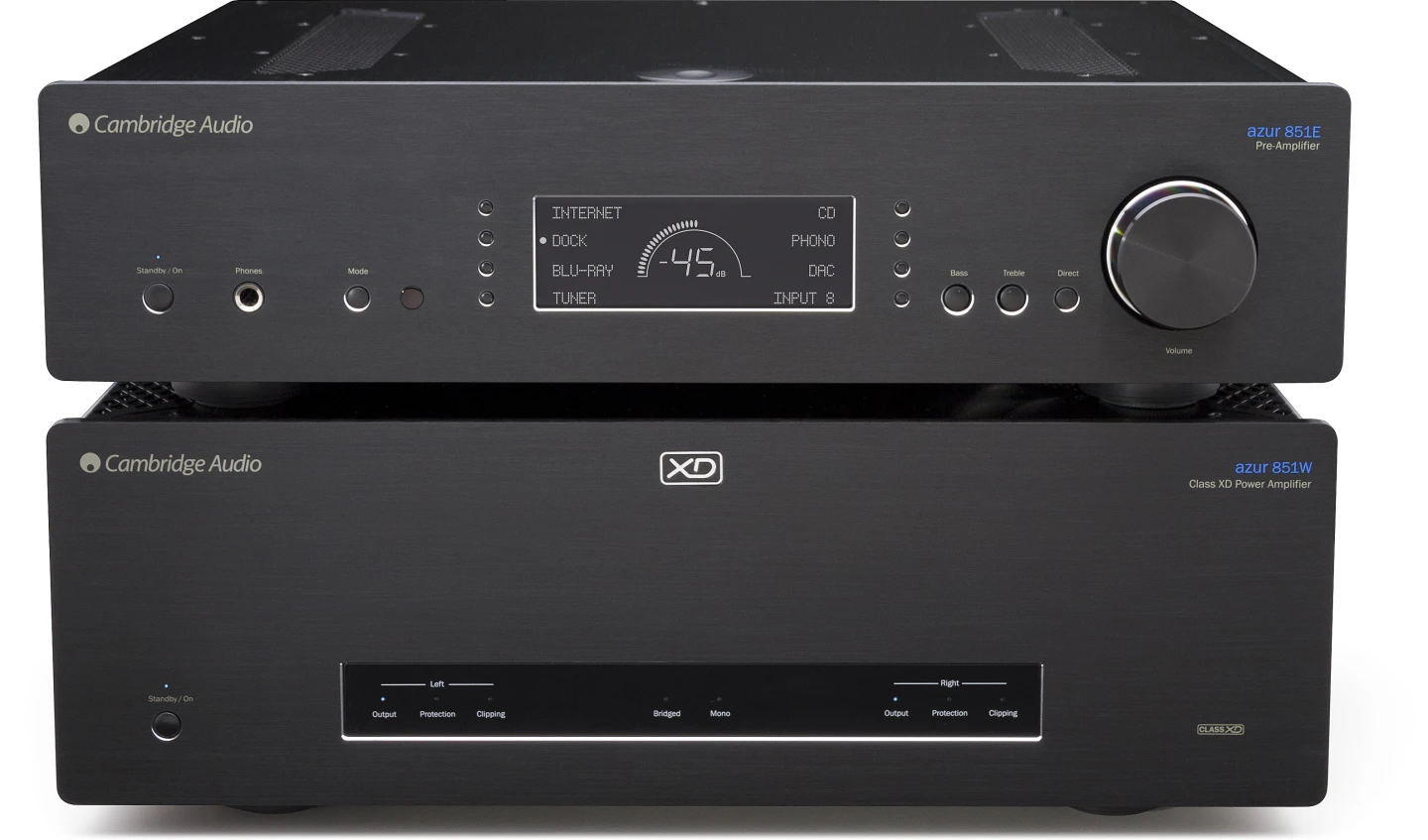 The Azur 851E preamp with the Azur 851W power amp