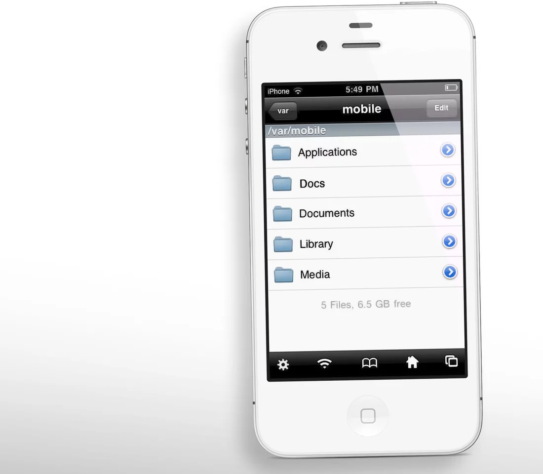 iFile gives you direct access to the iOS file system