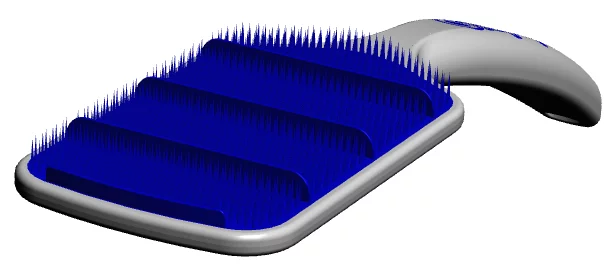 The Orapup features soft bristles and four scrapers to catch the bacteria