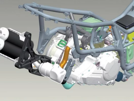 The Gilera GP 800: CAD drawing