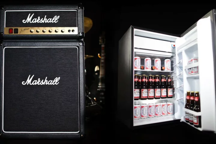 Marshall Amps has revealed a fridge at Frankfurt's Musikmesse that's shaped just like one of its iconic amps