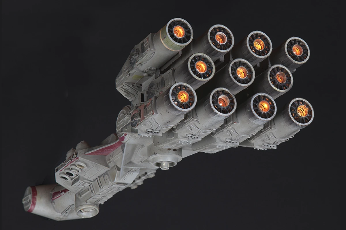 A filming miniature of the Blockade Runner, the first flying ship to appear in 1977's Episode IV - A New Hope sold for US$450,000 at Profiles in History auction