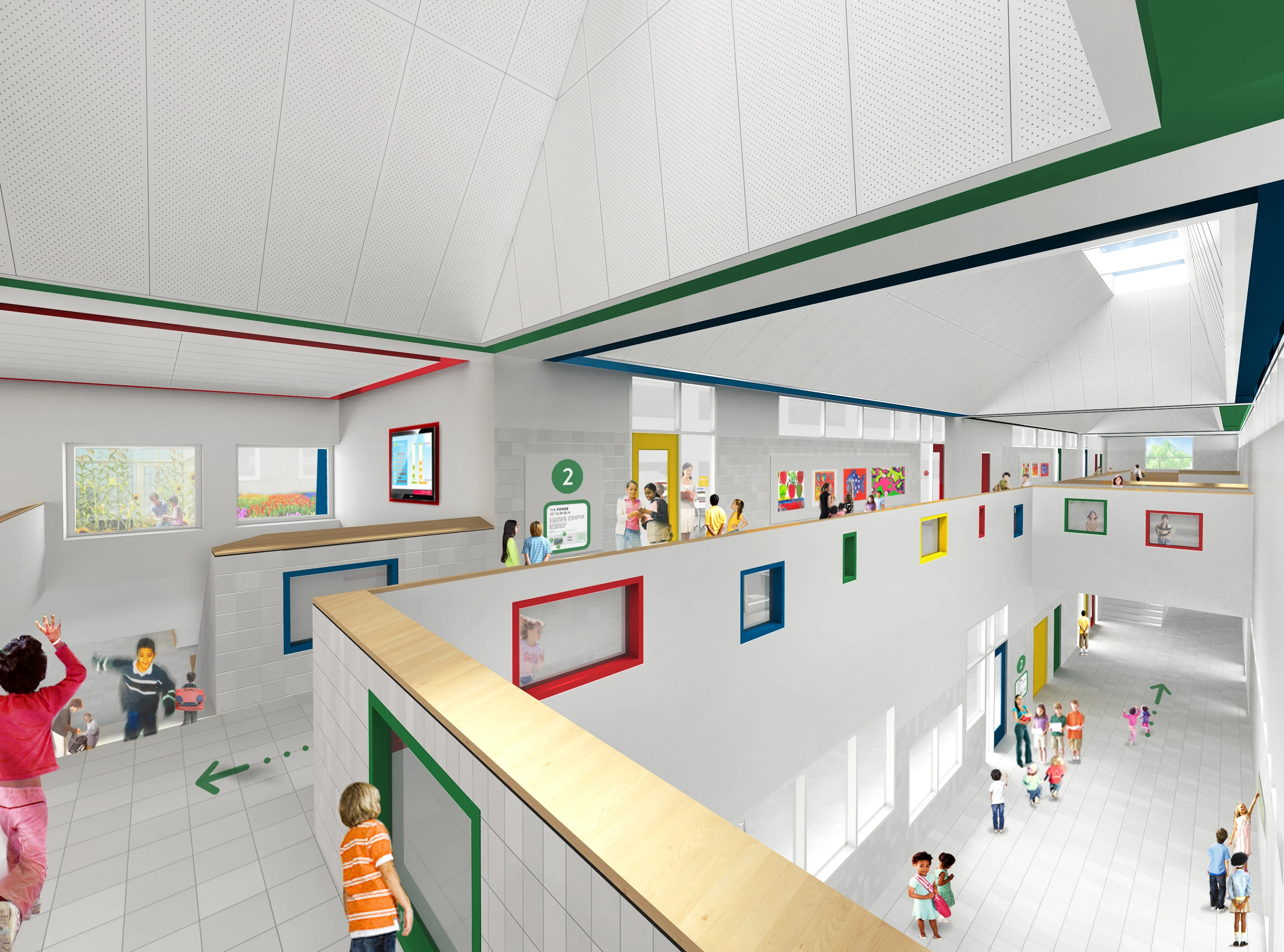 A circulation area within the school (Image © SOM)