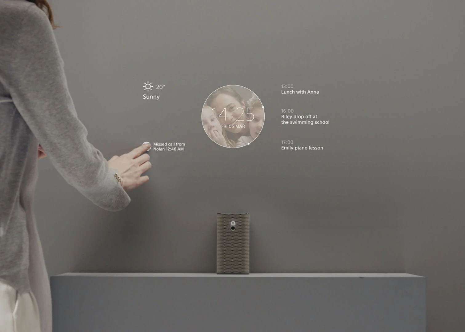 The Xperia Projector can display content as well as helping you catch up on missed calls