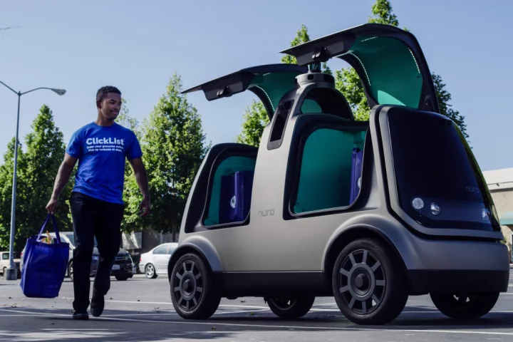 Order online and the unmanned vehicle delivers to your home