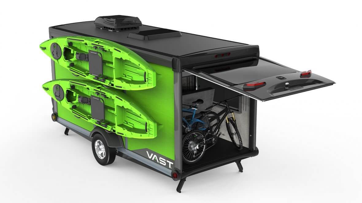SylvanSport Vast toy-hauling camping trailer