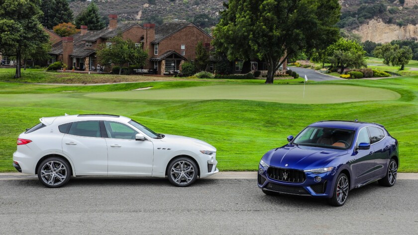 The Levante GTS sports a 550 hp V8 engine and the Levante Trofeo is the top-of-the-range Maserati SUV