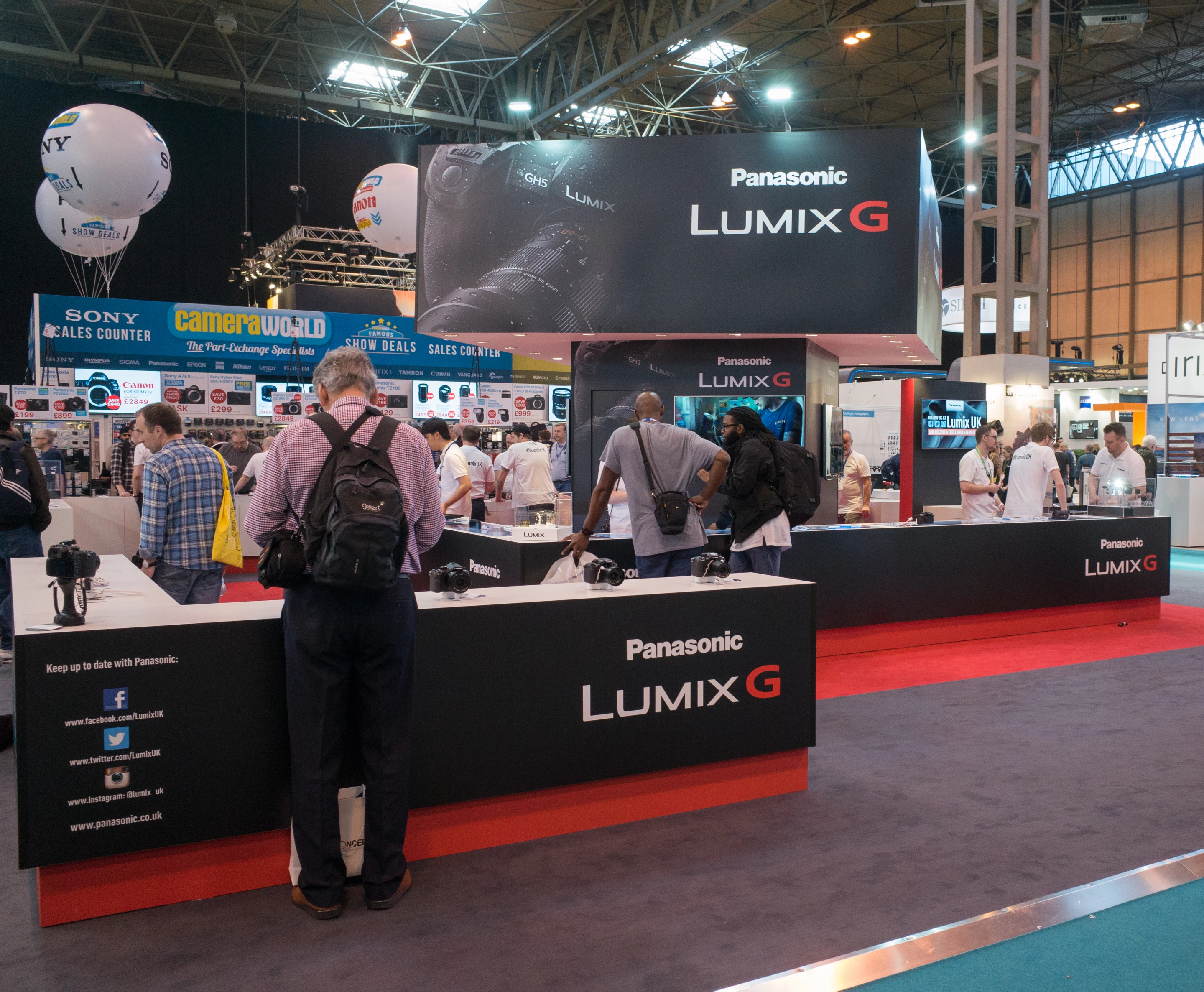 The Panasonic stand at The Photography Show 2017